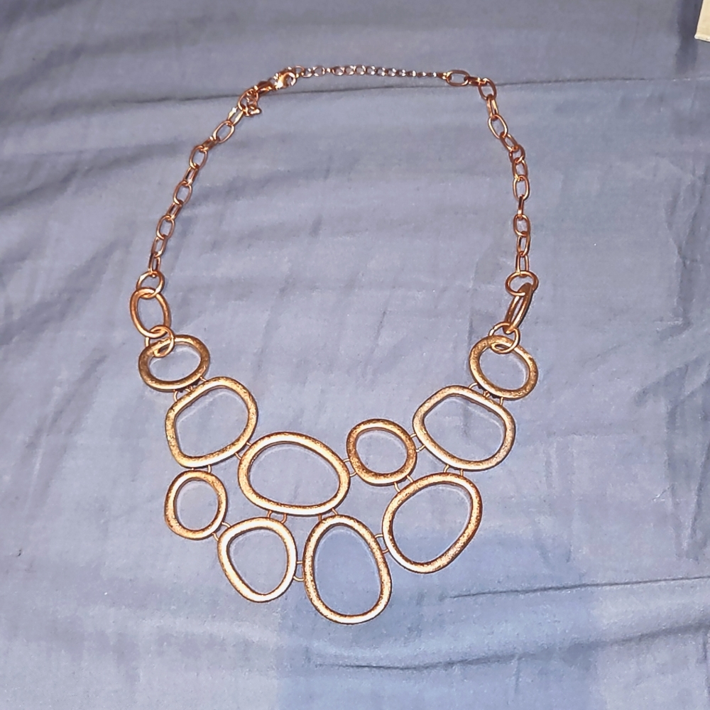 Rose gold chunky vintage necklace